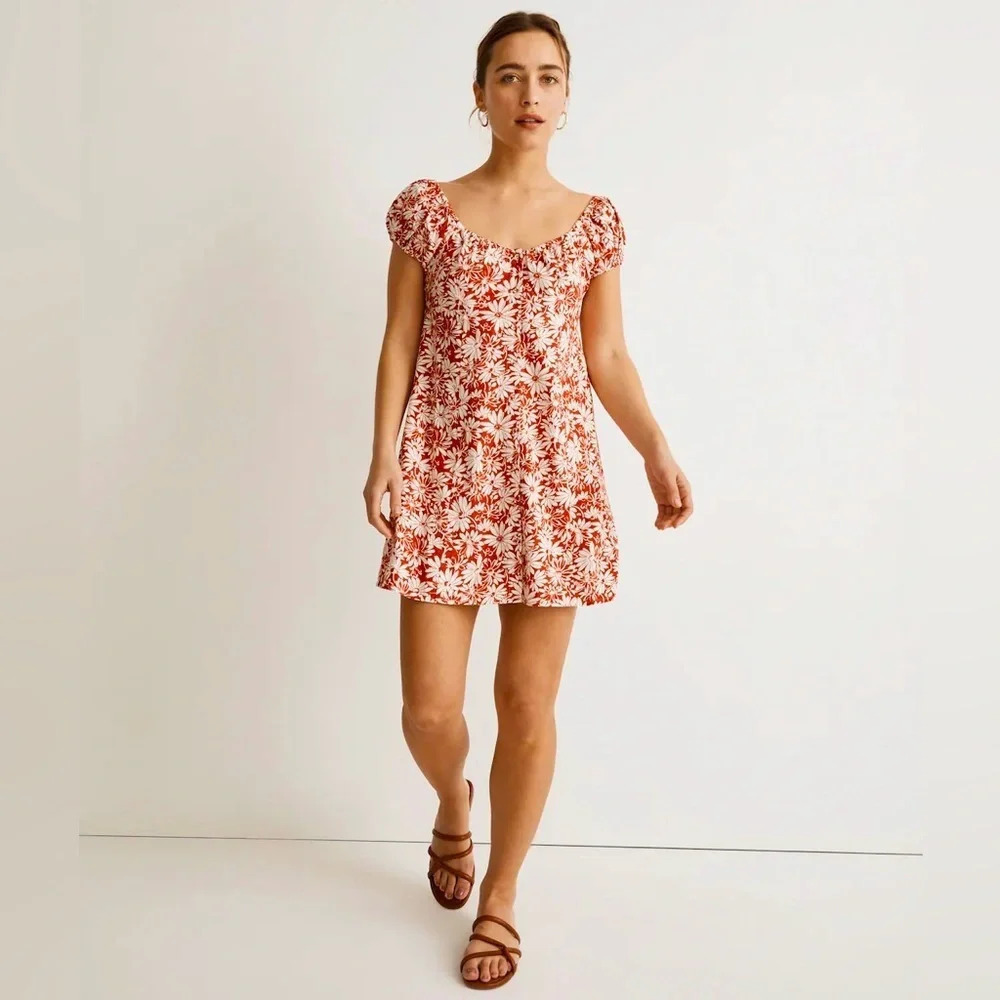 Madewell Margie Mini Dress in Abstract Flora – Size 4